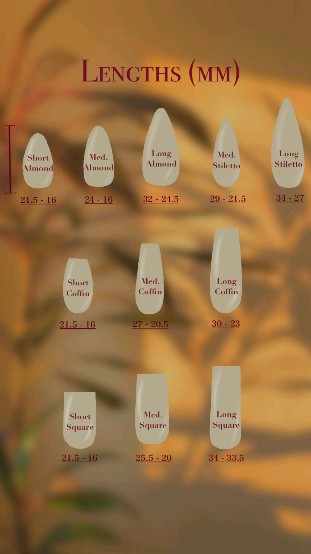 Nail Length Chart
